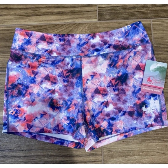 Reel Legends Women’s Beach Pro Shorts Sea Salt Glitch XL NWT Fishing Swim - Picture 1 of 5